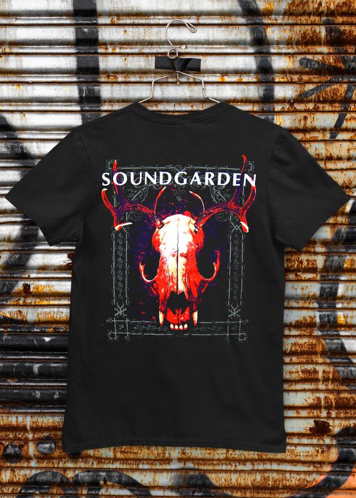 Hot  Soundgarden Glow Skull Tour Black  Short Sleeve T Shirt Size S To 4XL Unisex T-Shirt L