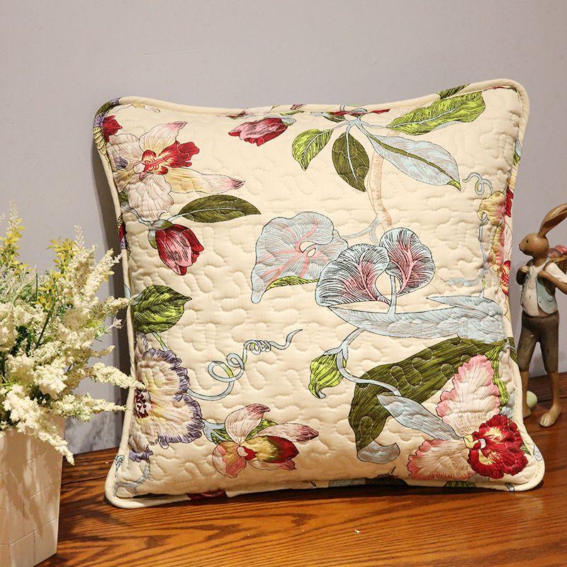 

Классический американский пасторальный цветочный и птичий хлопковый стеганый двусторонний наволочка диванная подушка подушка для кровати съемная стираемая Iceland Light 9570 30*50 waist pillow without core