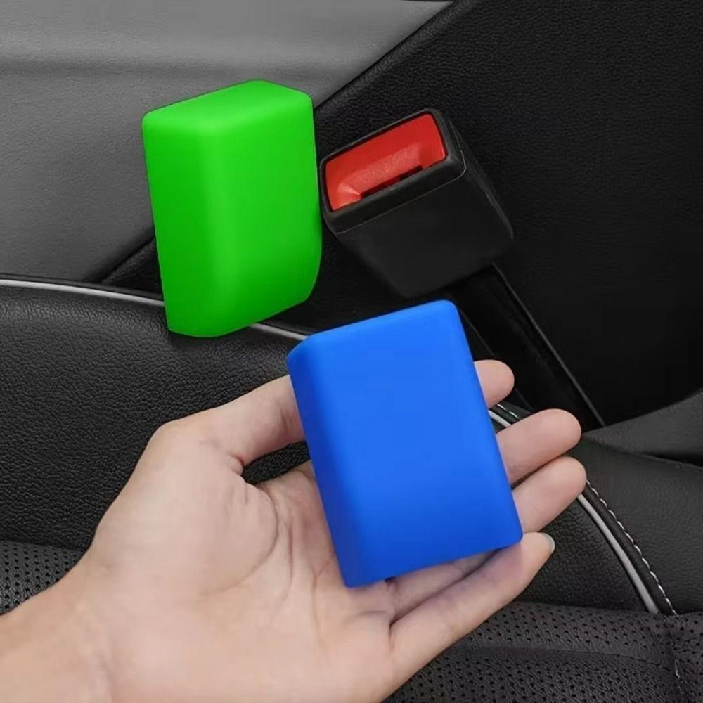 Anti Scratch Seat Belt Buckle Covers Silicone Safety Buckle Clip Socket Protector  Universal Fit