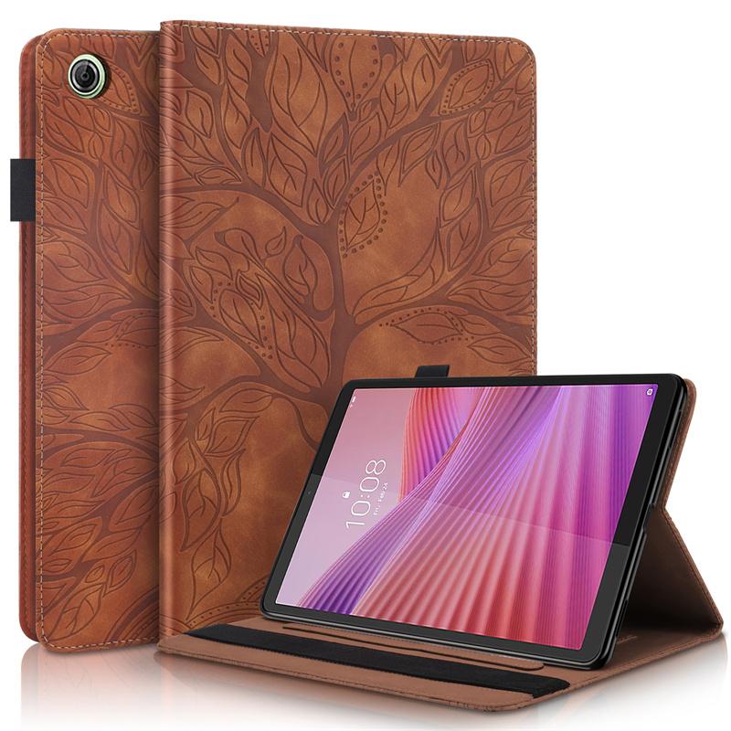 Coque for Lenovo Tab One Case 8.7 Inch Embossed Tree PU Leather Wallet Flip Cover for Funda Lenovo Tab One 8.7 / K9 Case Tb305fu
