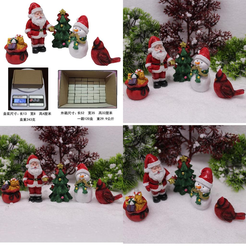 Christmas Resin Home Decor Featuring Santa And Snowman Characters For Holiday Party Decorations And Gifts