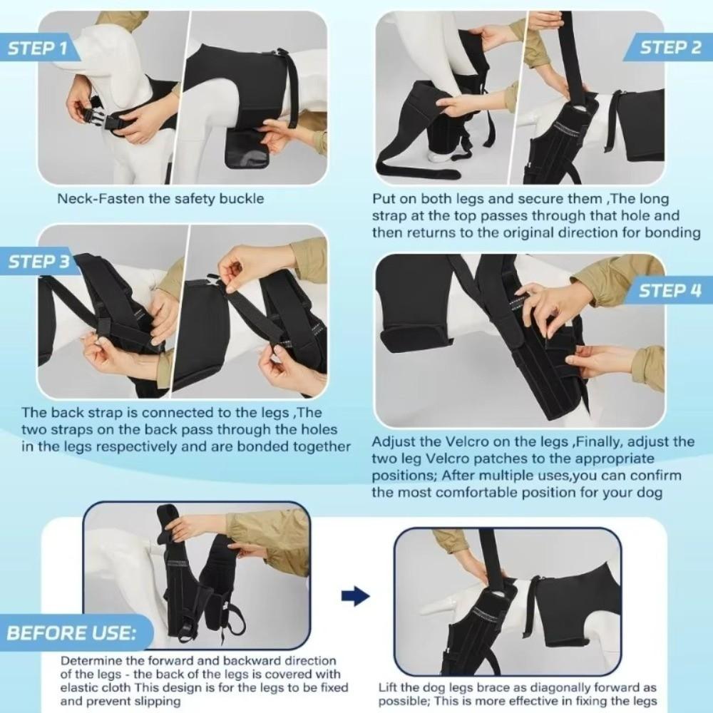 Anti-Licking Pet Leg Support Breathable Dog Rear Leg Brace  Post-Operation Care