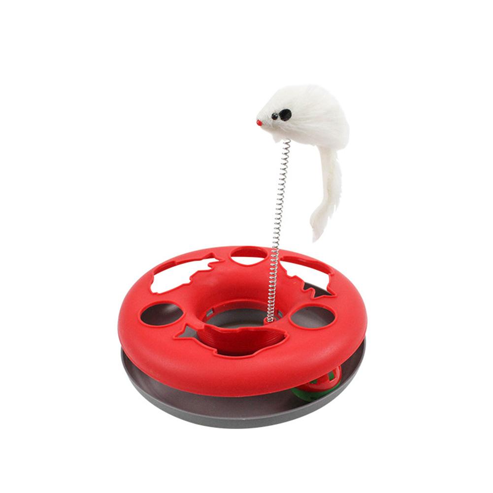 Cat Round Spring Roller Tracks With Exercise Balls Teaser Mouse Pet Interactive Toy For Indoor Cats Cat Supplies Dropshipping