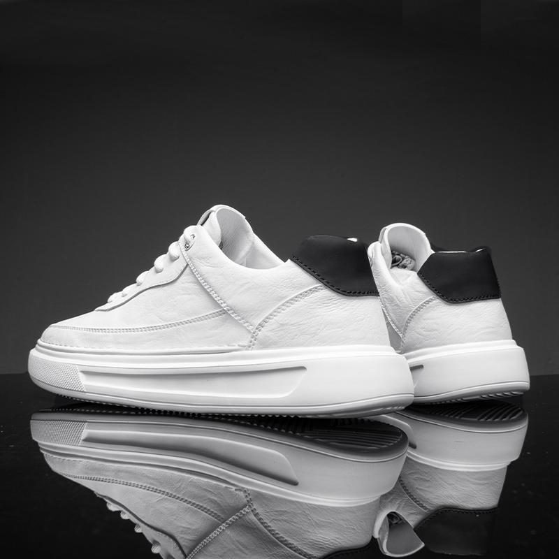 New High-quality Men's Casual Shoes Classic High Quality Leather Walking Shoes Comfortable Soft Business Designer White Shoes