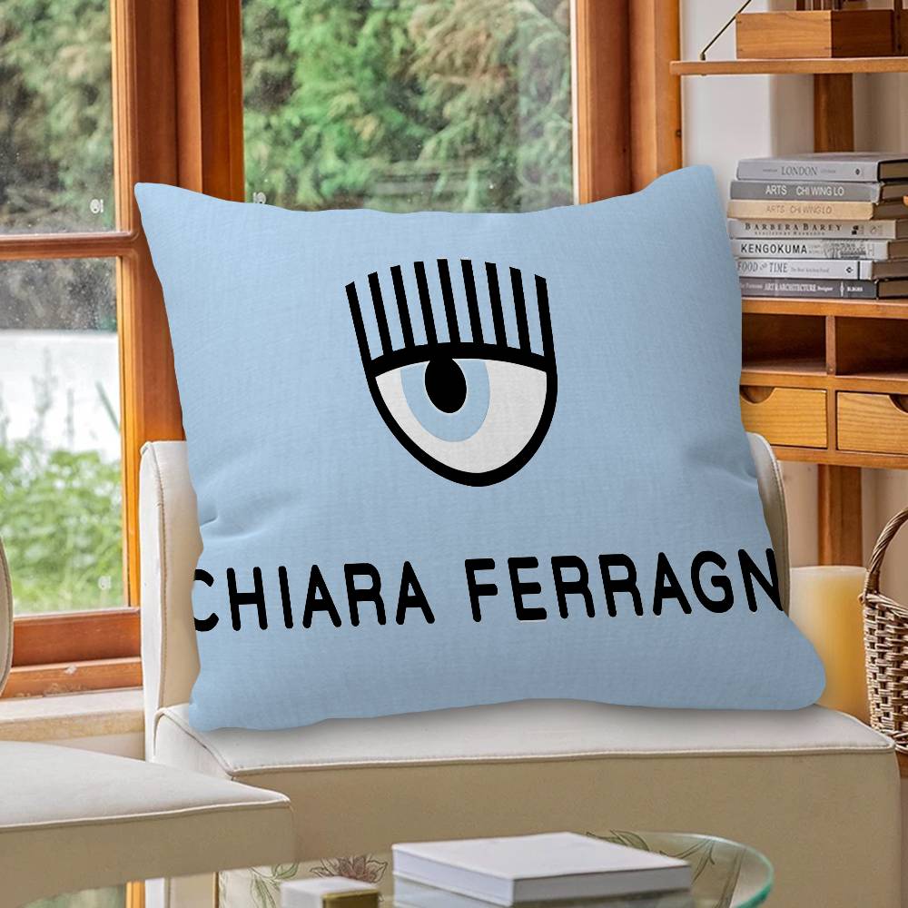 Fashion C-Chiara F-Ferragni Cushion Cover Car Throw Pillow Case For Sofa Car Christmas Gift 40x40cm 45x45cm