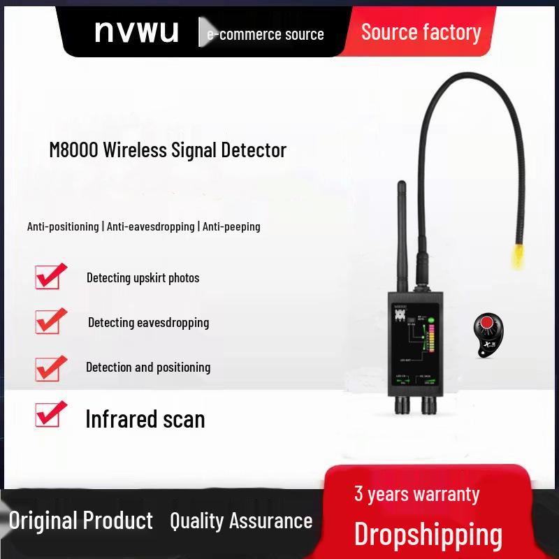 M8000 Wireless Anti-Peeping, Anti-Eavesdropping, Anti-Positioning Signal and Camera Detector.
