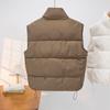Fashion Sleeveless Women's Vest Short Outer Wear Autumn and Winter New Stand-up Collar Jacket Thickened Coats Zipper Cotton-padded Clothes