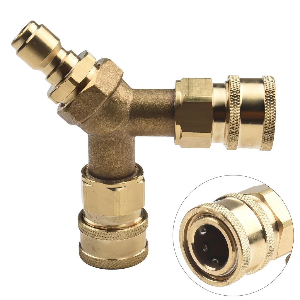 Three-way Converts Washer Tee Splitter Dual System For 4.0 GPM Splitter 4000 PSI Two Washing Machines High-pressure Washer