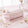 Ruffle Lace Pencil Case INS Style Stationery Pen Bag Makeup Bag Pencil Pouch  Girls