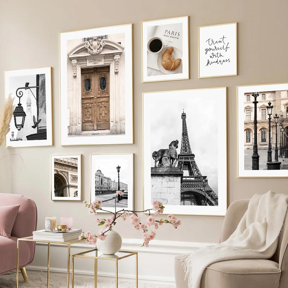 Wall Art Canvas Painting Nordic Posters Paris Towel French Arc De Triomphe  And Prints Decoration Wall Pictures For Living Room