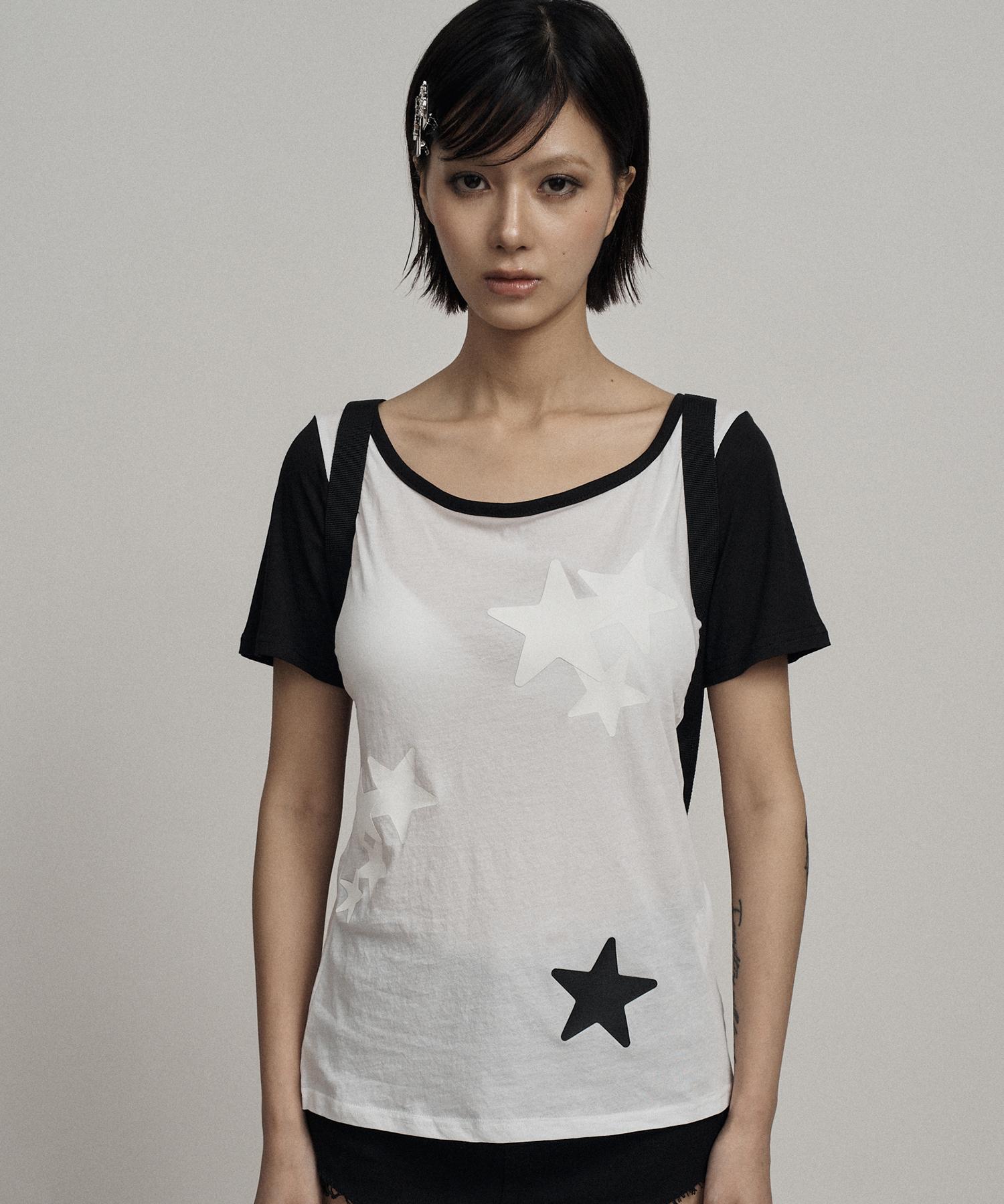 Ilio White Star Ringer Top