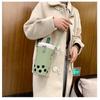 Creative Texture Milk Tea Small Bag Personality Cute Cartoon Style Autumn and Winter One-shoulder Messenger Mobile Phone Bag