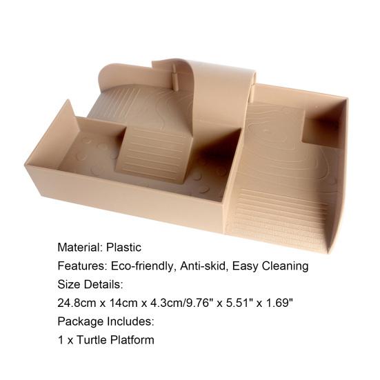 Schildkröten-Aalplattform mit Futtertrog, Kletterleiter, Unterschlupfhaus, Schildkrötenrampe, Reptilienhaustierspiel- und Ruheterrasse, Aquariumzubehör