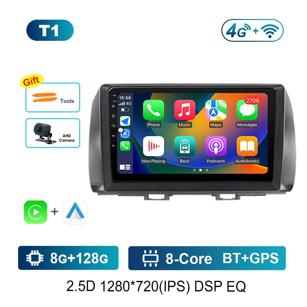 Car Radio Multimedia Player GPS Navigation DSP Stereo for Toyota bB 2 QNC20 2005 - 2016 QLED Screen Android OS Head Unit WiFi
