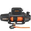 Electric Winch, 5400 kg Load Capacity, 12V DC Truck Winch with 9.5 mm x 28 m Synthetic Rope, Wireless & Wired Remote Control, IP67 Waterproof for