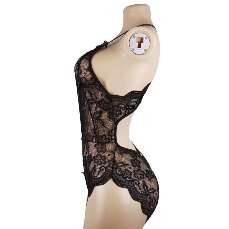 Night Concubine Sex Underwear Lace onesie Women's Hollow Hot Uniform European and American Wholesale