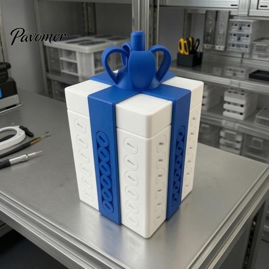 Holiday Gift Packaging 3D Printed Puzzle Box with Hidden Storage Compartment for Pranks And Decorative Bow Shaped Boxes Party Surprises, Reusable