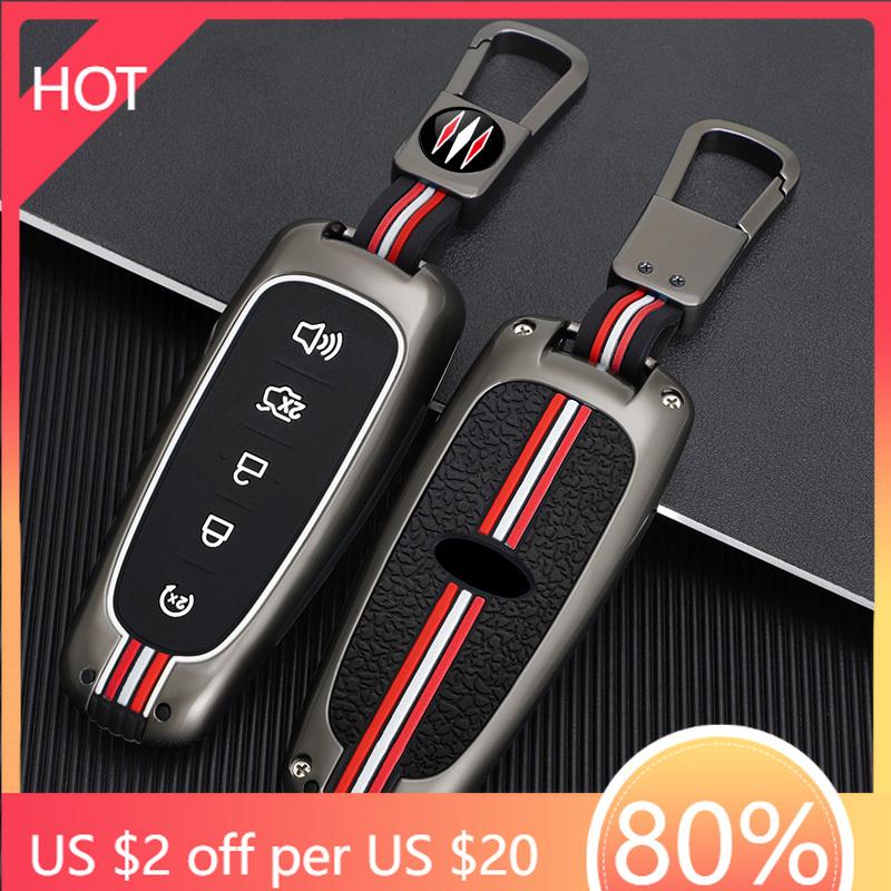 Styling Mouldings Zinc Alloy Car Remote Control Key Case Cover Shell Fob Holder For Ford Focus Edge Explorer Expedition C-Max Es