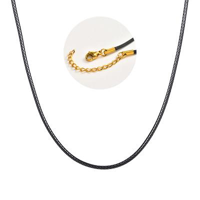 Accessories, Simple Basic Wax Rope Necklace Women, Stainless Steel Lobster Buckle Adjustable Size Nc-499