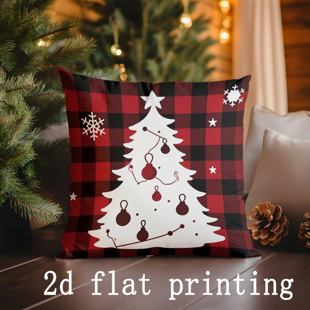 Heimdeko Kissenbezüge mit Weihnachtsmotiv Design Geeignet für Sofa Schlafzimmer Auto Kissenbezug Kissen Rechteckiges Rückenkissen