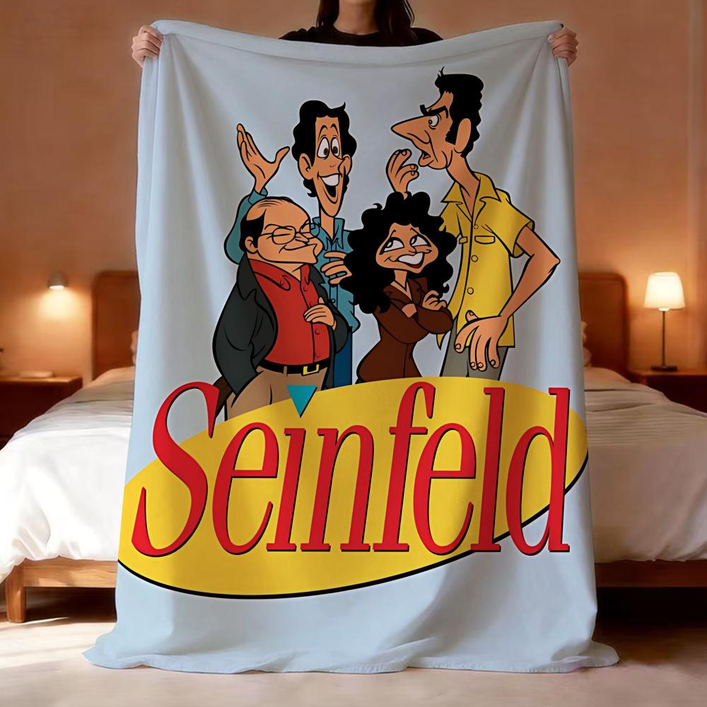 Movie S-Seinfeld Throw Lightweight 240g Flannel Blanket Soft Skin-friendly for Summer Cooling