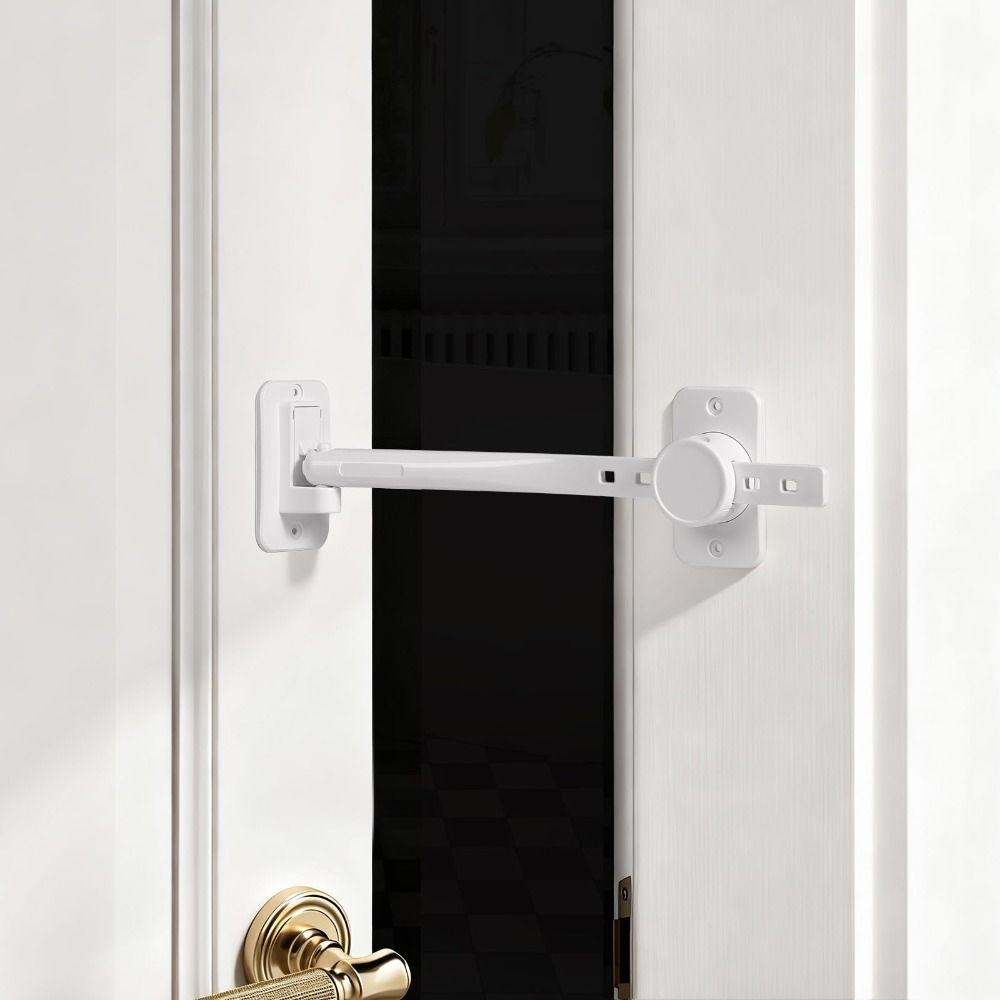 NEW Pet Proof Door Stopper Secure Locking Adjustable Door Latch Uniersal Pet Door Stop Pet Containment