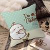 Korean Cute M-Molanges Rabbit Pillow Cover for Bedroom Room and Living Room Sofa Decorative Cushion Cover