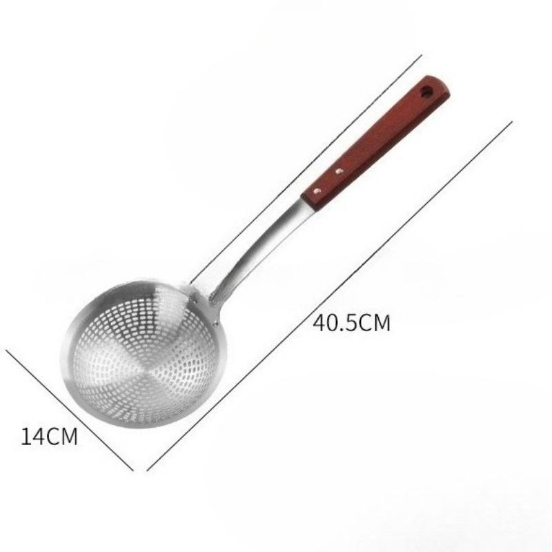 

Stainless Steel Strainer for Household Kitchen, with A Strainer for Scooping Noodles and Dumplings, and A Thickened Strainer for Oil Filtration No. 14