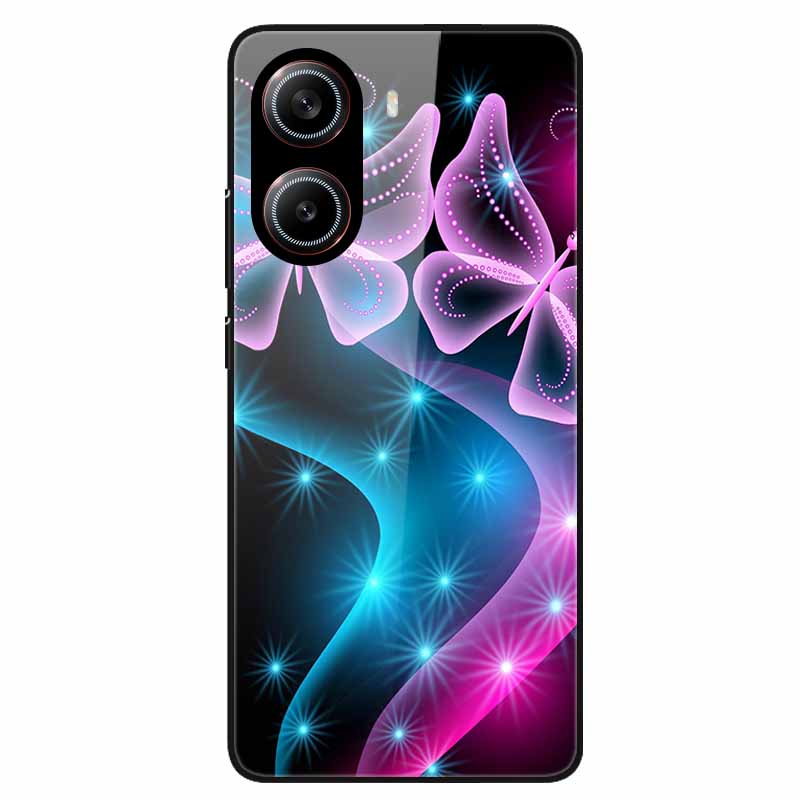 For Poco X7 Pro 5G Case Flower Hard Back Cover Tempered Glass Cases for Xiaomi Poco X 7 Pro X7Pro Hard Shells PocoX7Pro 2025 New