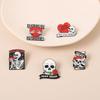 Ghost Gothic Skeletion Clothes Decor Women Scarf Pins Halloween Enamel Pins Korean Style Brooch