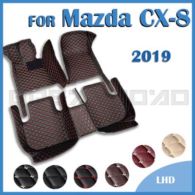 Alfombrillas de coche para Mazda CX-8, almohadillas de pie personalizadas para 7 asientos, cubierta de alfombra para automóvil Interior