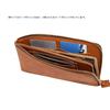 Ikenohata Ginkakuten Italian Pueblo Leather L-Zip Long Wallet (Men's Wallet with Bill Compartment, Coin Purse, Card Slots, Slim Pueblo Leather,