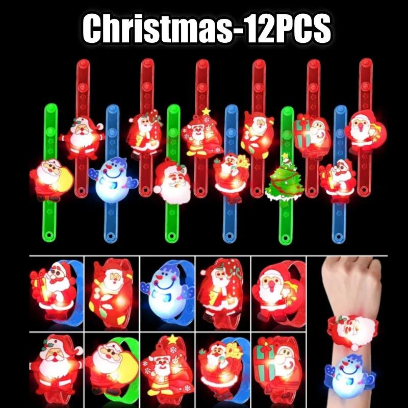 Flashing LED Party Favors Kids Halloween Light Up Bracelets Christmas Gift Toys Treat Bag Fillers Goody Bag Essentials
