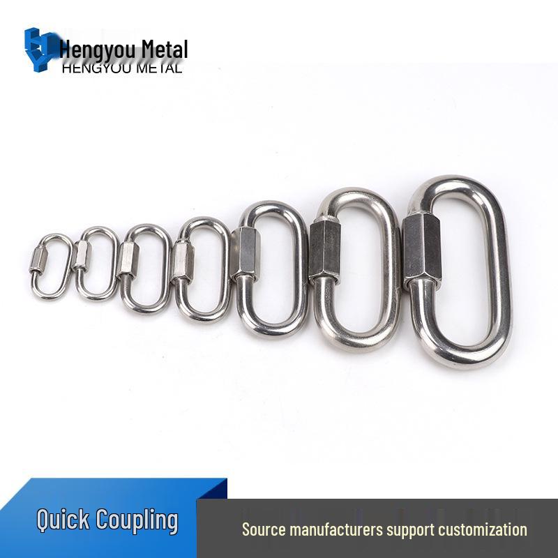 304 Stainless Steel Quick Link Carabiner Ring M3.5-M12