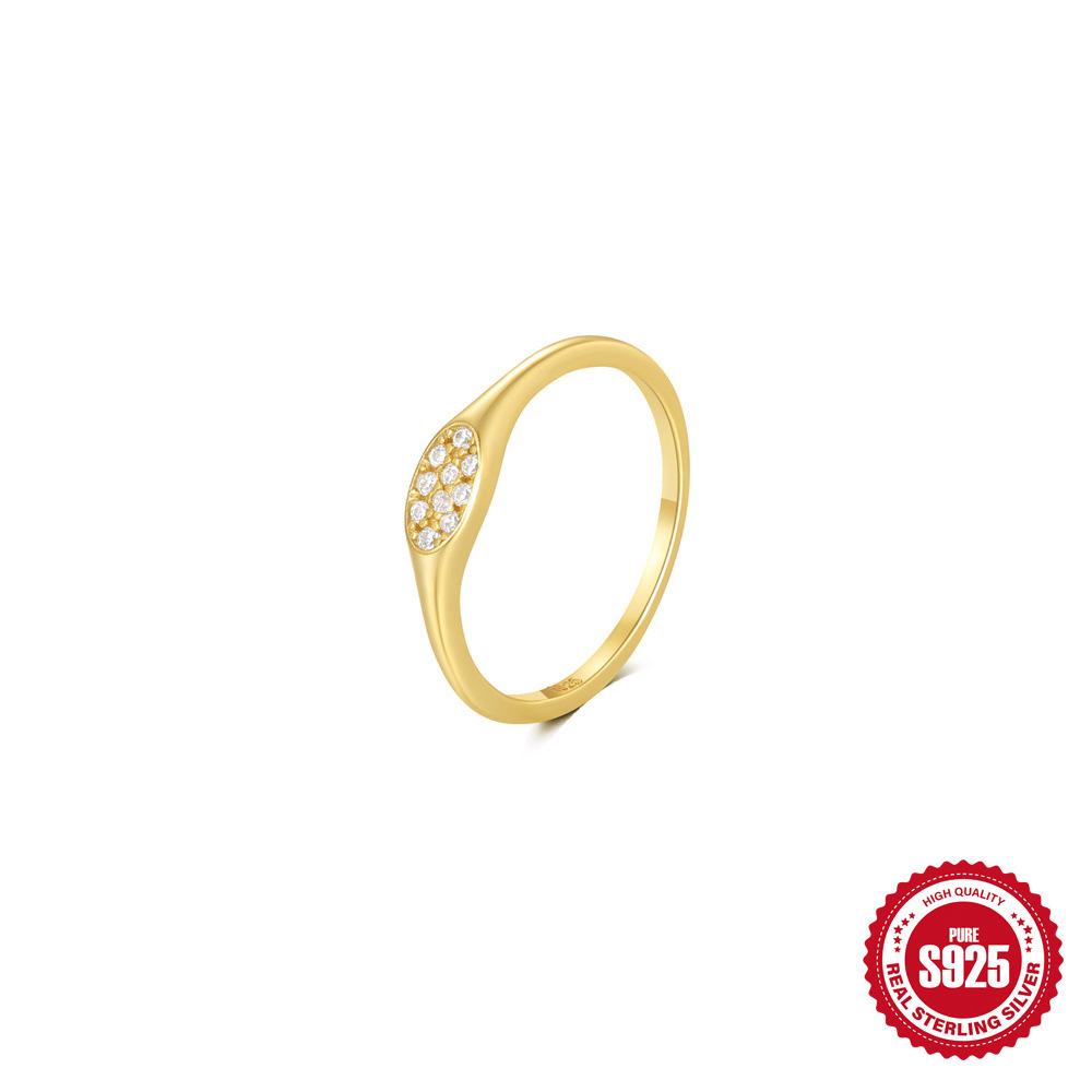 S925 Silver Water Drop Diamond Double-Layer Ring Women'S Niche High-End Sense Light Luxury Temperament Women'S Wind Cold Wind