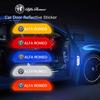 AAACK1 4PCS Car Stickers Door Opening Reflective Warning Sticker For Giulia Stelvio Giulietta 156 159 147 Mito Tonale Brera