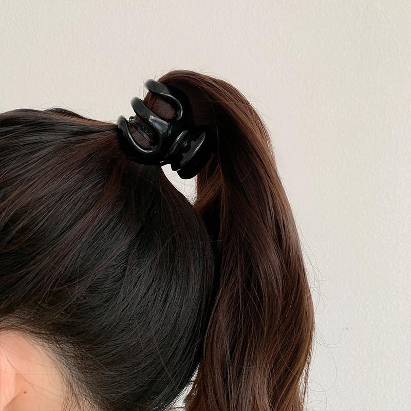 Koreanischer Stil, schwarz, große Haarklammern, elegante Acryl-Haarnadeln, Haarspange, Krabben-Haarspangen, Kopfbedeckung für Frauen und Mädchen, Haar-Accessoires