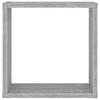 Cube Shelves 2 pcs Grey Sonoma 30 x 15 x 30 cm