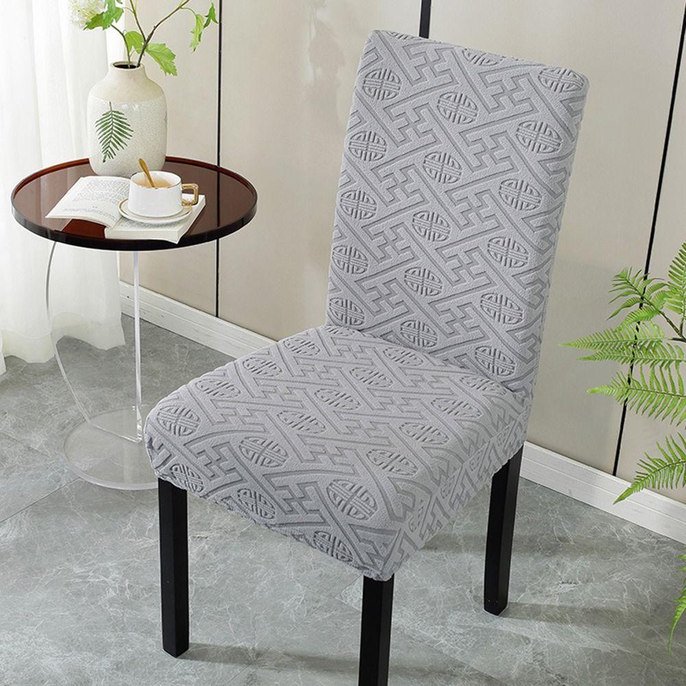 Elastic Stretch Dining Chair Cover Jacquard Chair Cushion Cover Waterproof Seat Covers Chair Protectors