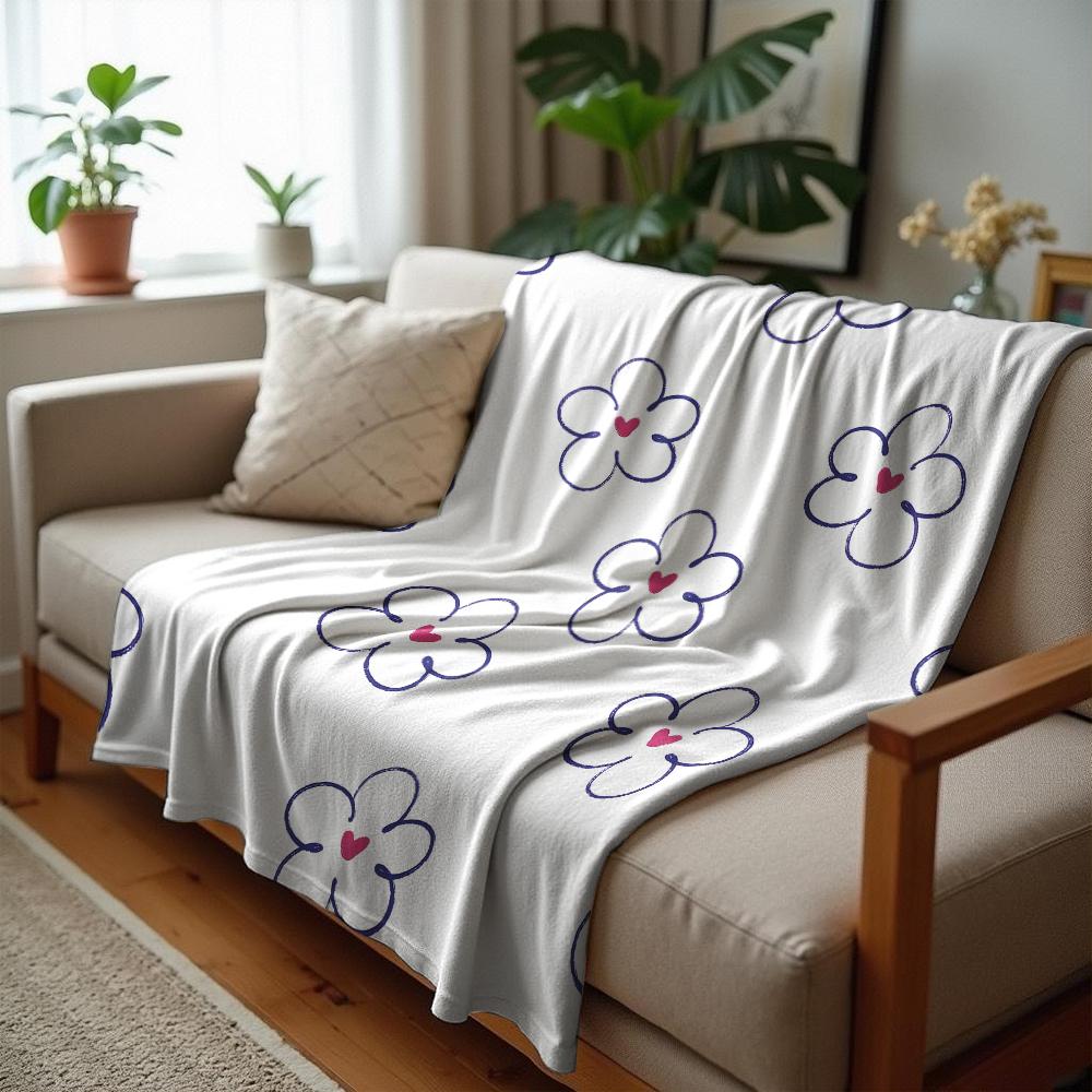 Purple Halloween Pumpkin Ghost Soft Flannel Blanket Breathable Warm Throw for Office Car Sofa Kids Room Birthday Xmas Gift