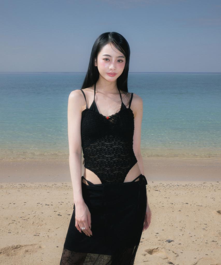 ROSEFRANTZ Lace Bodysuit Sleeveless [Black]