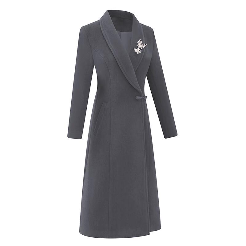 Teluoman Women's New Chinese Style Wool Blend Winter Coat