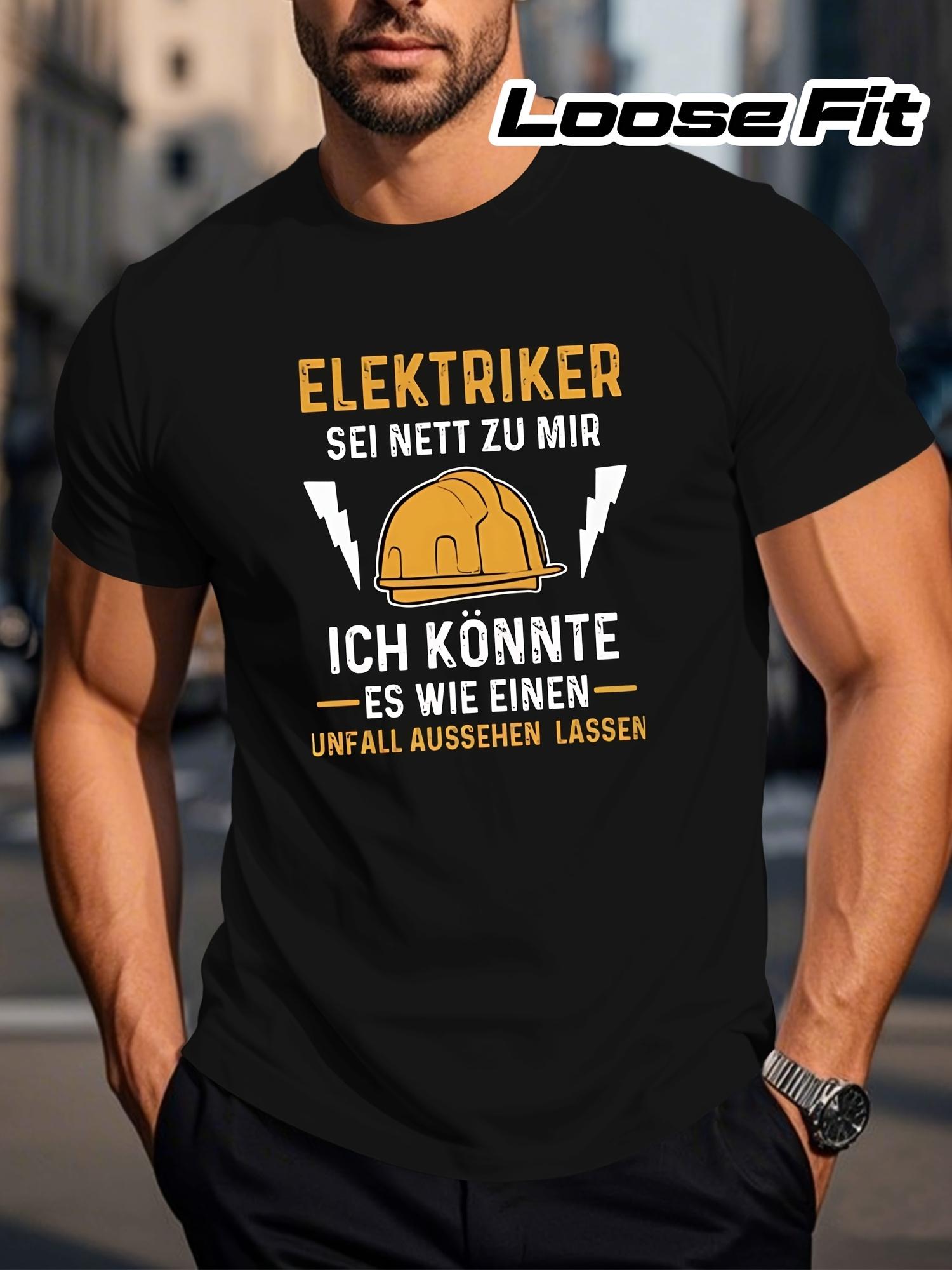 T-Shirt y2k German Electrician Slogan & S