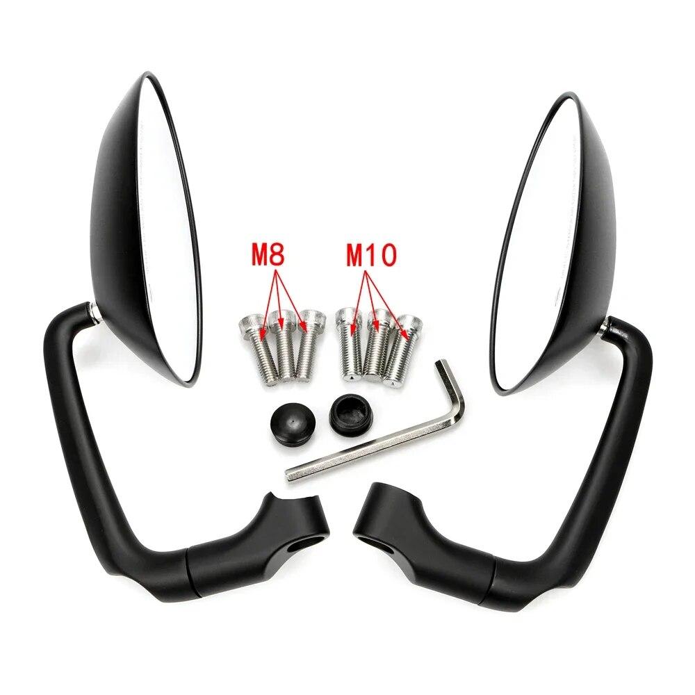 

1 пара мотоциклетных зеркал заднего вида, модификационные детали, отражатель на руль электромобиля, универсальное зеркало для Majester T3 T5 T8 A8 чёрный