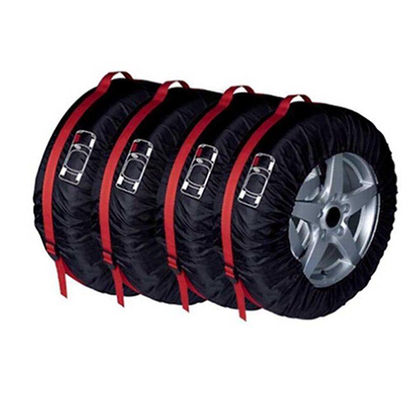 Large Spare Tire Cover Car Exterior Universal Storage Polyester Auto Wheel Bag