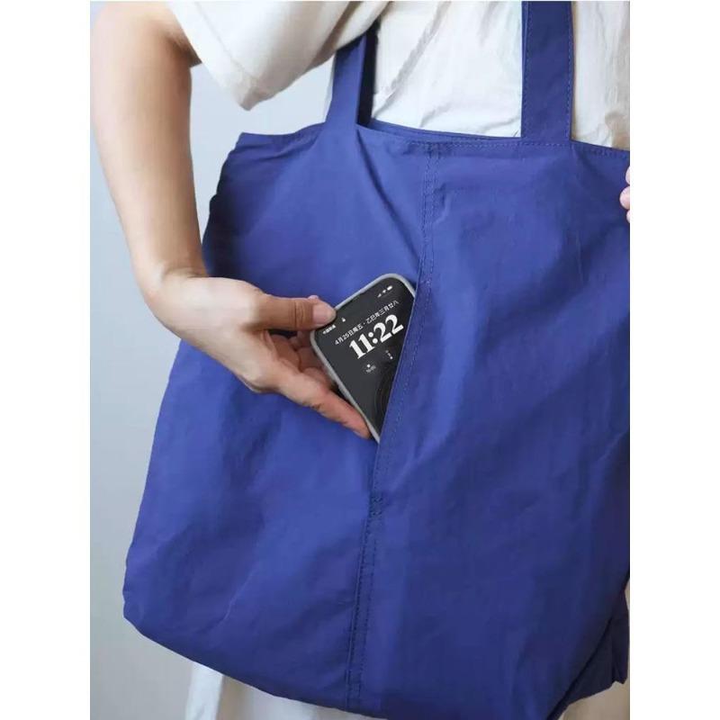 Literary small fresh large capacity tote bag casual multi-grid lightweight portable women's shoulder bag