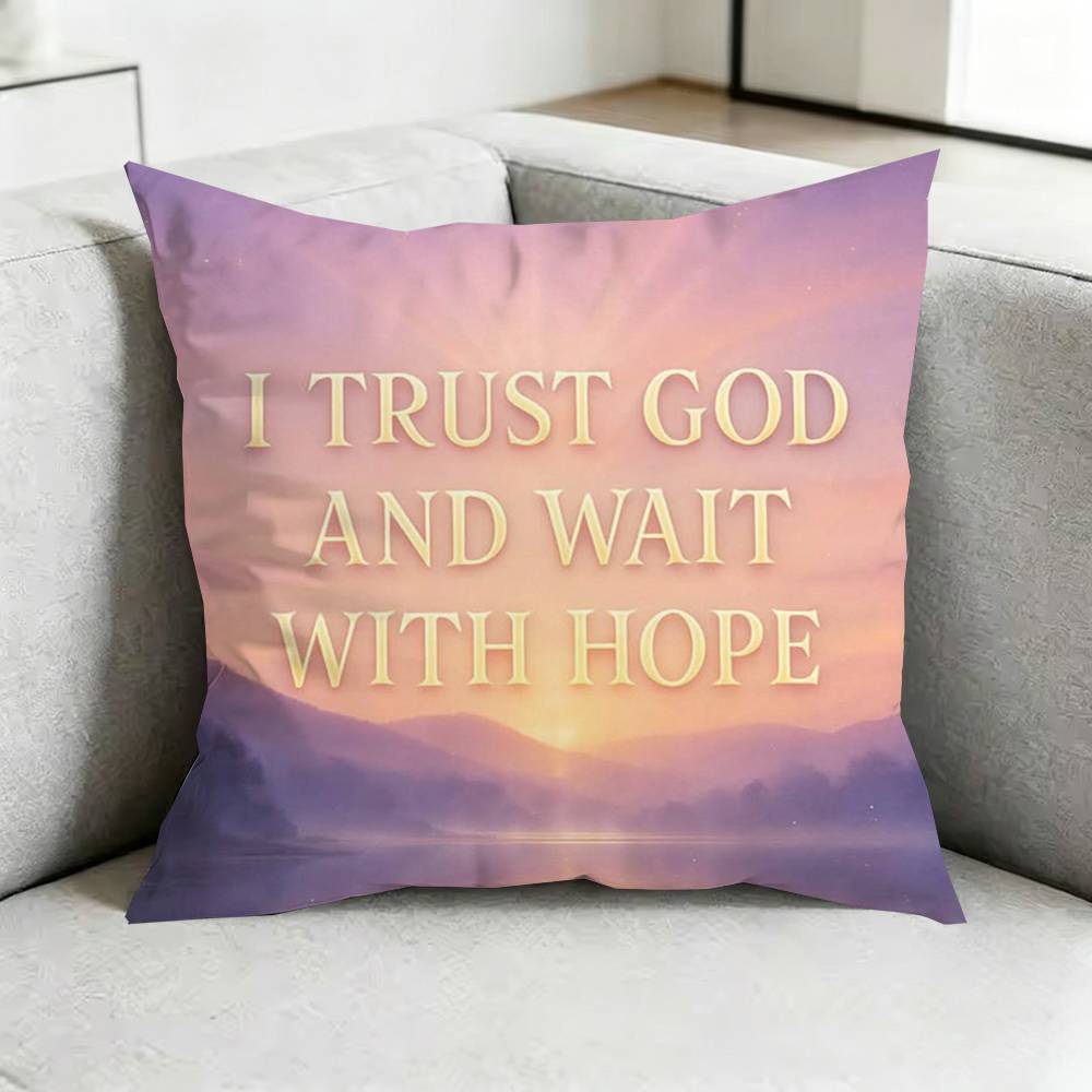 Jesus Bible Verse GGods Plan Square DoubleSided printed Pillow Case Bedroom Bedside Pillow Sofa Cushion Cover Gift