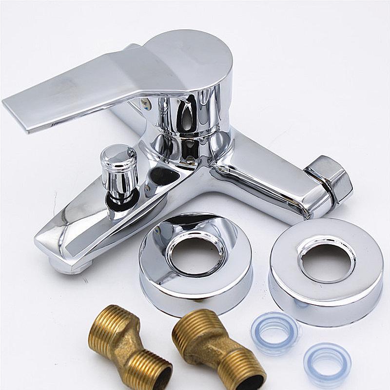Shower Faucet Household Bathroom Bathtub Faucet Zinc-alloy Wall Mounted Brass Hot and Cold Water Triple Shower Mixer Tap