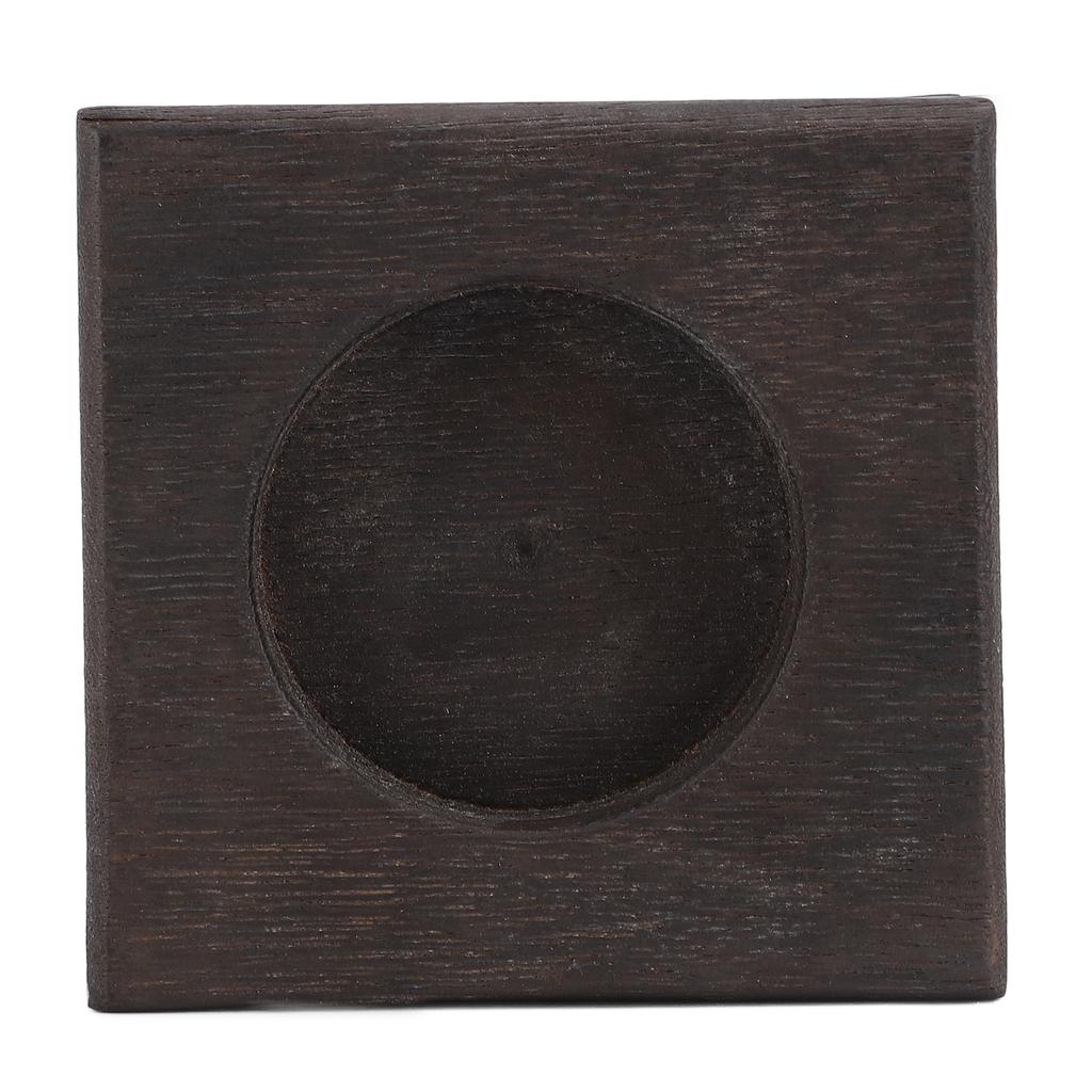 Wood Candle Holder Vintage Handmade Handheld Wooden Candlestick for Home Wedding Holiday Table Decor