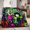1pc Beetlejuice Blanket Lightweight Flannel Throw For Sofa, Bed, Travel, Camping, Livingroom, Office, Couch, Chair, And Bed